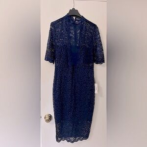 Express Lace Navy Blue Dress, NWT size 8